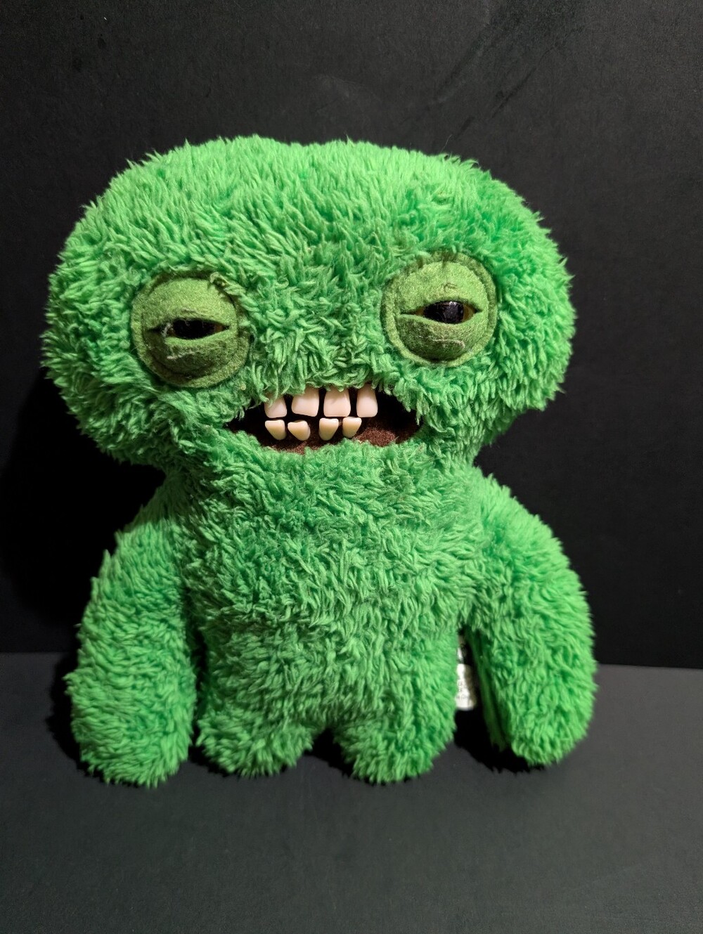 Fuggler Squidge Green Funny Ugly Monster Plush Doll 9" Teeth Snuggler  2018